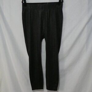 A - ADDITION ELLE | size 14-16 | Snakeskin Texture | Black High-Waist Leggings